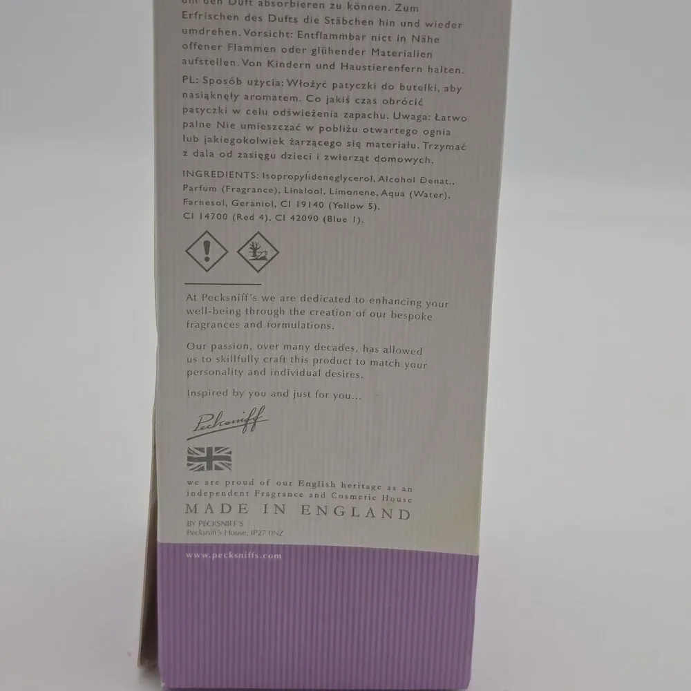 Pecksniff’s Aromatherapy Deep Sleep Reed Diffuser Clary Sage Lavender 100ml New